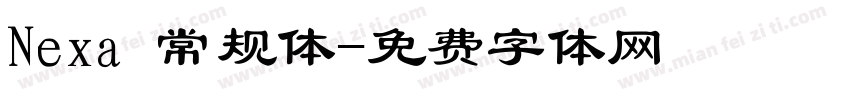 Nexa 常规体字体转换